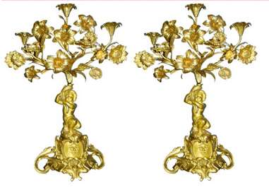“Pair of candelabra 19th century” - photo 1