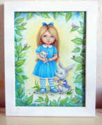 Peinture acrylique. Картина "Алиса", холст, 30х40