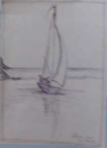 Teaser für das Gemälde "Segelboot"