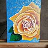 Желтая роза Canvas on the subframe Oil paint Still life 2020 - photo 3
