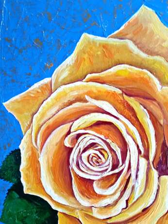 Желтая роза Холст на подрамнике Масляные краски Натюрморт 2020 г. - фото 7