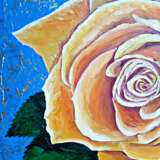 Желтая роза Canvas on the subframe Oil paint Still life 2020 - photo 8