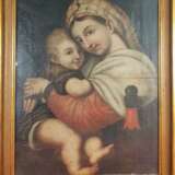 Painting “BEAUTIFUL ANTIQUE - MATERNITY - ITALY - XVII-XVIII CENTURIES - OIL ON CANVAS.”, Canvas, Oil paint, Baroque, Everyday life, 1600 - 1700 - photo 1