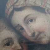 Картина «КРАСИВЫЙ СТАРИННЫЙ - МАТЕРИНСТВО - ИТАЛИЯ - XVII-XVIII ВЕКИ - МАСЛО НА ХОЛСТЕ.», Холст, Масляные краски, Барокко, Бытовой жанр, 1600 - 1700 г. - фото 2