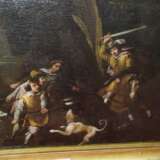 Gemälde „JAGDSZENE. AB XVII. JAHRHUNDERT - ÖL AUF LEINWAND. NIEDERLANDE.“, Leinwand, Ölfarbe, Baroсk, Alltagsleben, 1600 - Foto 4