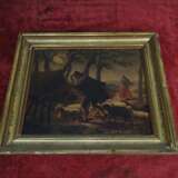 Gemälde „Hirte mit Herde im Sturm - aus dem 18. Jahrhundert - Öl auf Leinwänden signiert. SPANIEN“, Unbekannter Künstler, Leinwand, Ölfarbe, Rokokko, Alltagsleben, 1700 - 1800 - Foto 3