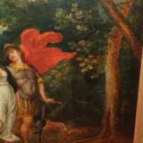 Painting “RINALDO AND ARMIDA. FROM XVII CENTURY - OIL ON WOOD.”, Canvas, Oil paint, Baroque, Everyday life, 1600 - photo 3