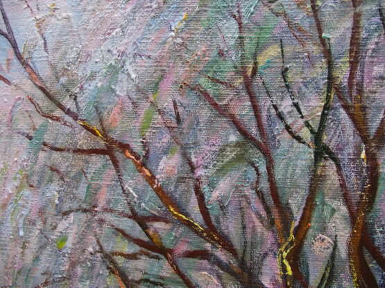 Peinture design «Un vieil arbre au bord de la rivière.», Toile sur le sous-châssis, Peinture à l'huile, Réalisme, Peinture de paysage, Ukraine, 2019 - photo 3