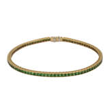 Armband mit grünem Granat im Carréschliff, - фото 1