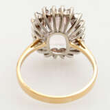 Ring mit zartrosanem Morganit, anitk fac. umgeben von ca. 20 kleinen Diamanten, - Foto 4