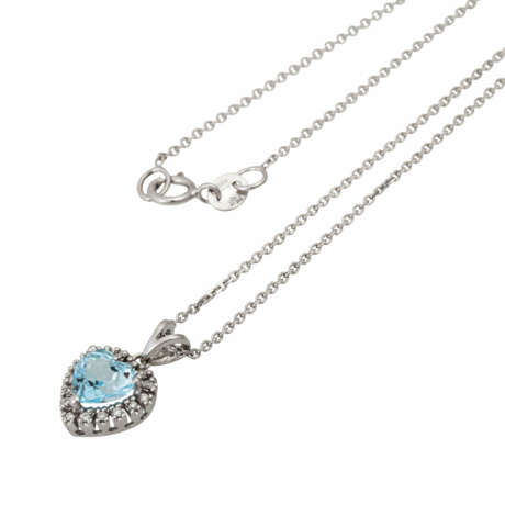 Zartes Collier mit Aquamarinherz - Foto 4