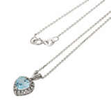 Zartes Collier mit Aquamarinherz - Foto 4