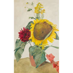 SCHELLINGER, HANS (1905-1990), "Stillleben mit Sommerblumen in roséfarbener Vase",