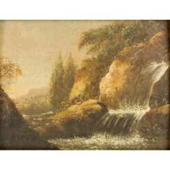 KOBELL, Ferdinand von, ATTRIBUIERT (1740-1799), "Wasserfall in felsiger Landschaft",