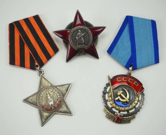 Sowjetunion: Nachlass mit 3 Auszeichnungen. - Foto 1