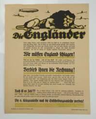 Flugblatt des 1. Weltkrieges - England.