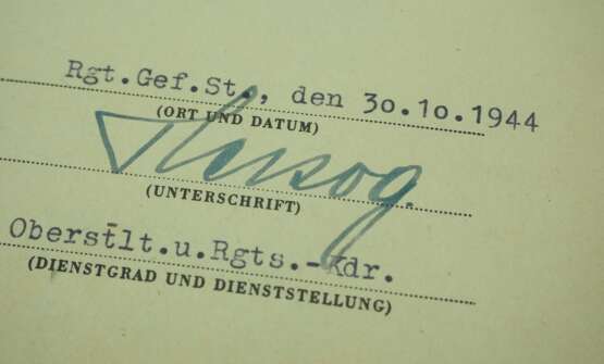 Infanterie-Sturmabzeichen, in Silber Urkunde für einen Gefreiten der 3./ Grenadier-Regiment 472. - фото 2