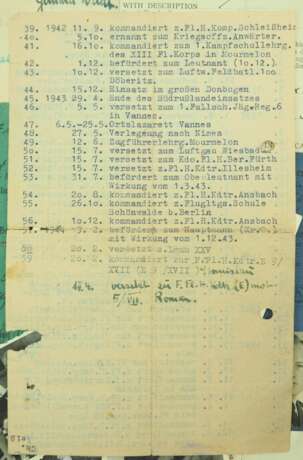 Urkundengruppe eines Hauptmann der Luftwaffe - u.a.1. Fallsch.Jäg.-Regt.6. - Foto 7