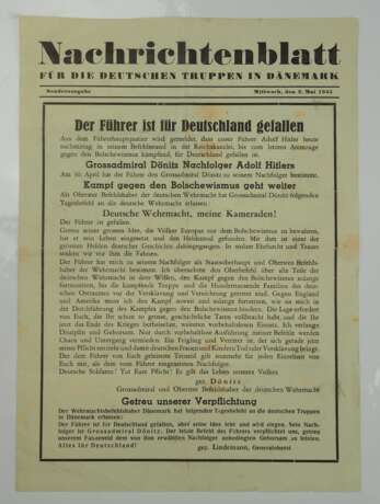Flugblatt "Der Führer ist für Deutschland gefallen". - photo 1