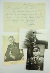 Lot von 4 Ritterkreuzträger Autographen.