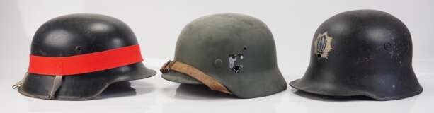 3. Reich: Stahlhelm - 3 Exemplare. - photo 1