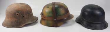 3. Reich: Stahlhelm - 3 Exemplare.