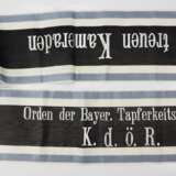 Bayern: Kranzschleife für einen Träger der Bayer. Tapferkeitsmedaille. - Foto 1