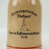 Erinnerungskrug für Sieger im Kyffhäuserwettkampf 1939 des Kreiskriegerverbandes Stuttgart. - фото 1
