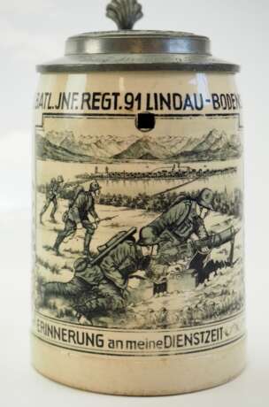 Reservistenkrug III. Batl. Infanterie-Regiment 91 - Lindau-Bodensee. - photo 1
