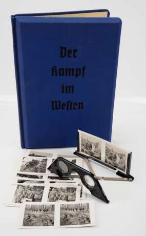 Raumbildalbum "Der Kampf im Westen" - blau. - фото 1