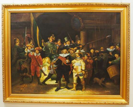 Konrad Kujau: "Die Nachtwache" nach Rembrandt van Rijn. - Foto 1