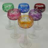 Farbiges Kristallglas - Sechs Kelche. - photo 1