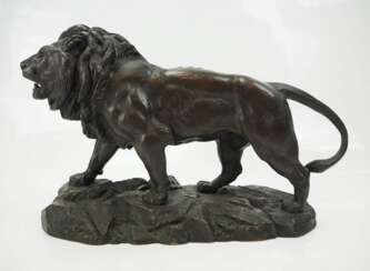 Antoine Louis Barye: Skulptur eines Löwen.