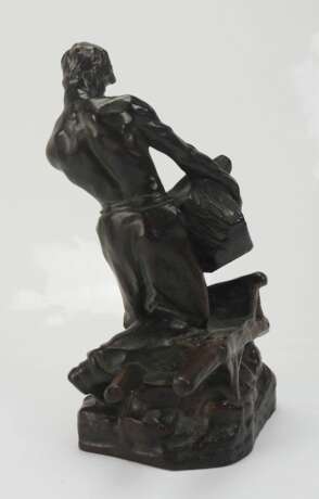 Édouard Drouot: Bronzefigur eines Arbeiters. - Foto 2