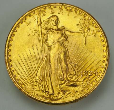 USA: Eagle, 1924 - 20 Dollar GOLD. - фото 2