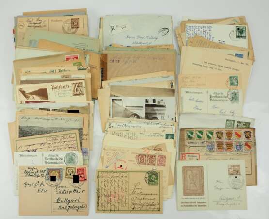 Briefmarken: Umfangreiche Korrespondenz 1900-1960 - Stuttgart / Reutlingen und die Welt. - photo 1