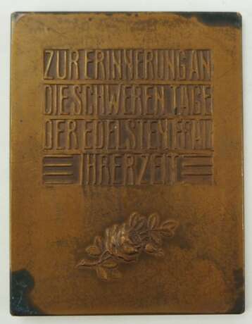 Preußen: Bronzeplakette auf Königin Luise. - photo 2