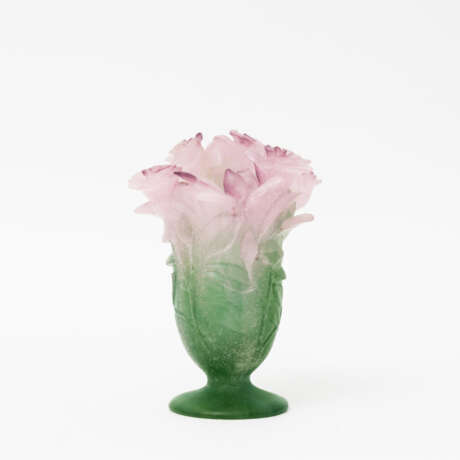 DAUM Pate-De-Verre Vase 'Rose', 20. Jahrhundert - photo 1