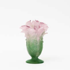 DAUM Pate-De-Verre Vase 'Rose', 20. Jahrhundert