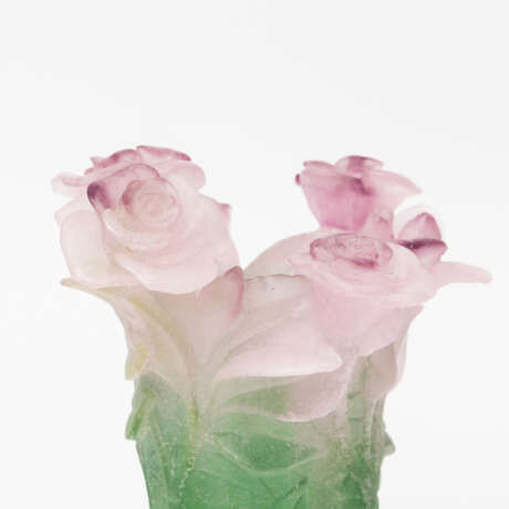 DAUM Pate-De-Verre Vase 'Rose', 20. Jahrhundert - photo 3