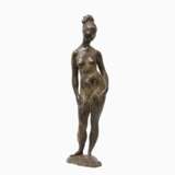 PASCH, CLEMENS (Issum 1910-1985 Düsseldorf), "Nach dem Bade", weiblicher Akt, Bronze, - photo 1