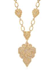 DIAMOND AND GOLD PENDANT NECKLACE/BROOCH