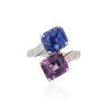 SAPPHIRE AND DIAMOND RING WITH AGL REPORT - фото 1
