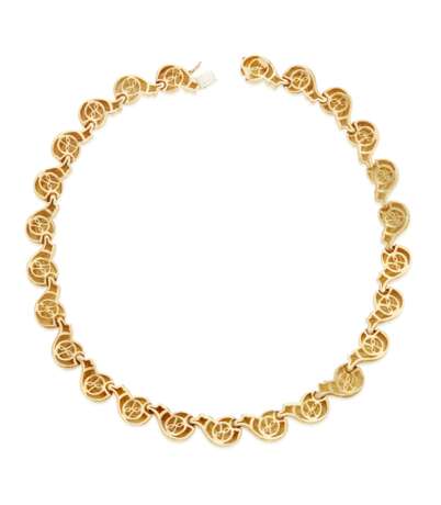 HIDALGO HAMMERED GOLD LINK NECKLACE - фото 2