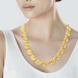 HIDALGO HAMMERED GOLD LINK NECKLACE - фото 3