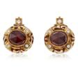 ELIZABETH GAGE GARNET, DIAMOND AND ENAMEL EARRINGS - Auction prices