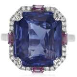 SAPPHIRE AND DIAMOND RING WITH AGL REPORT - Foto 1