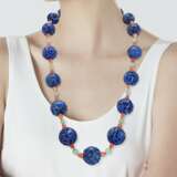LAPIS LAZULI AND CORAL NECKLACE - фото 3