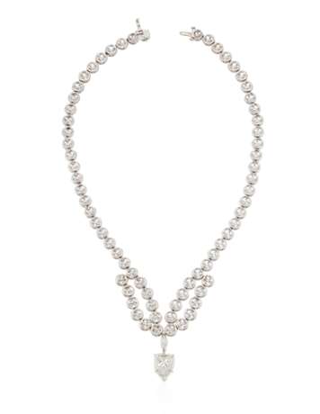 DIAMOND AND PLATINUM NECKLACE WITH GIA REPORT - фото 3