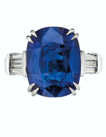 SAPPHIRE AND DIAMOND RING WITH AGL REPORT - фото 1